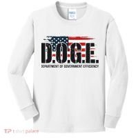 D.O.G.E Doge Department Of Government Efficiency Kids Long Sleeve Shirt thumb 0