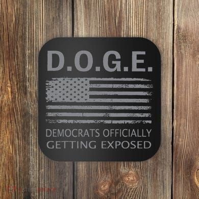 D.O.G.E Doge Democrats Getting Exposed Coaster