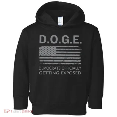 D.O.G.E Doge Democrats Getting Exposed Toddler Hoodie
