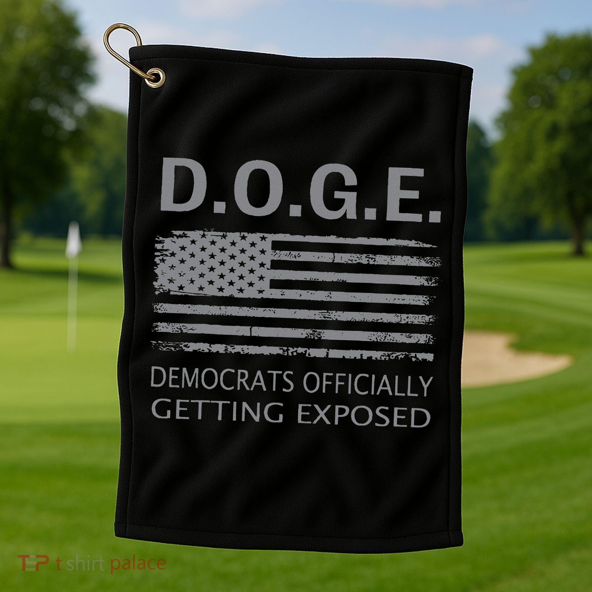 D.O.G.E Doge Democrats Getting Exposed Golf Towel