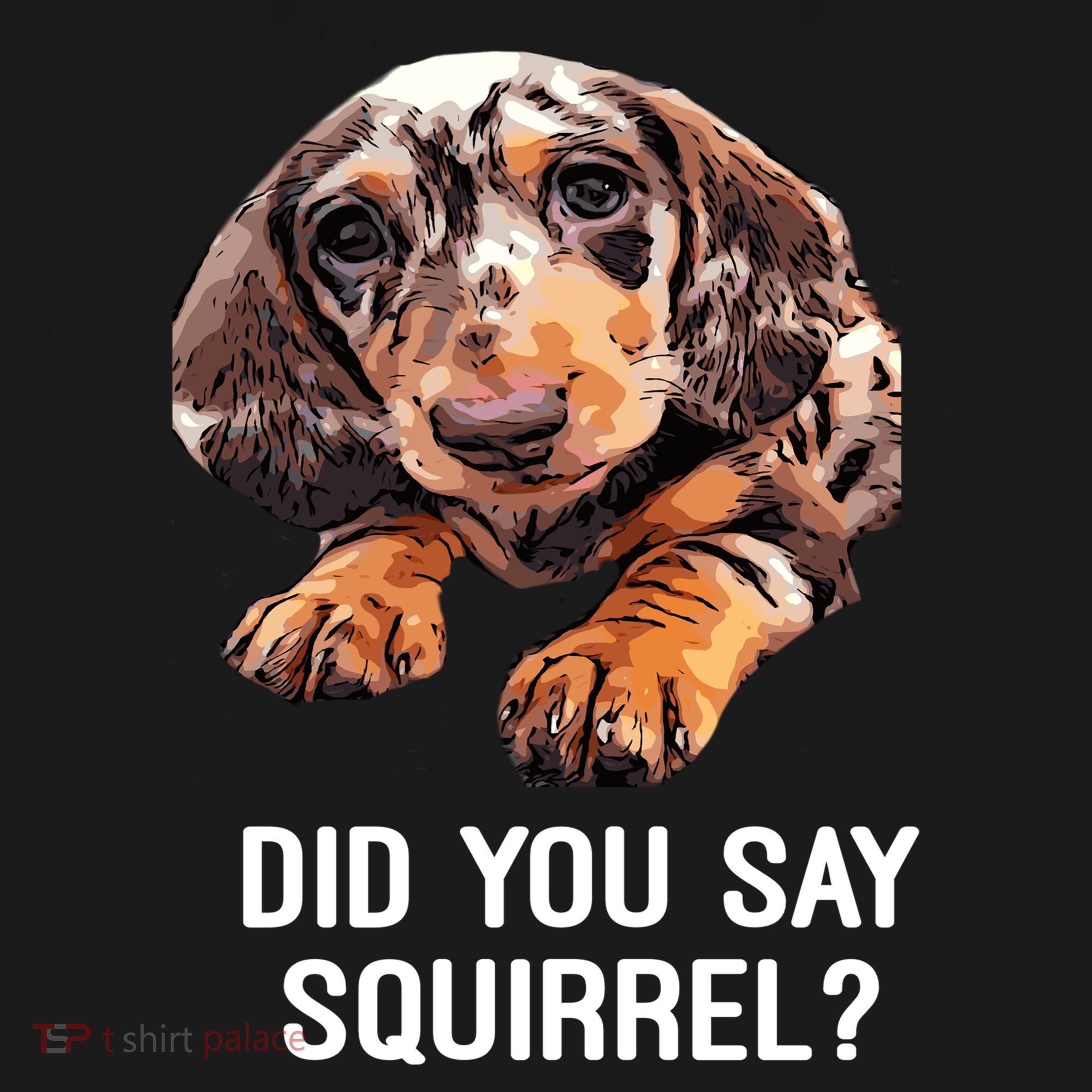 Dapple Dachshund Did You Say Squirrel Hooded Gift Doggie Tank
