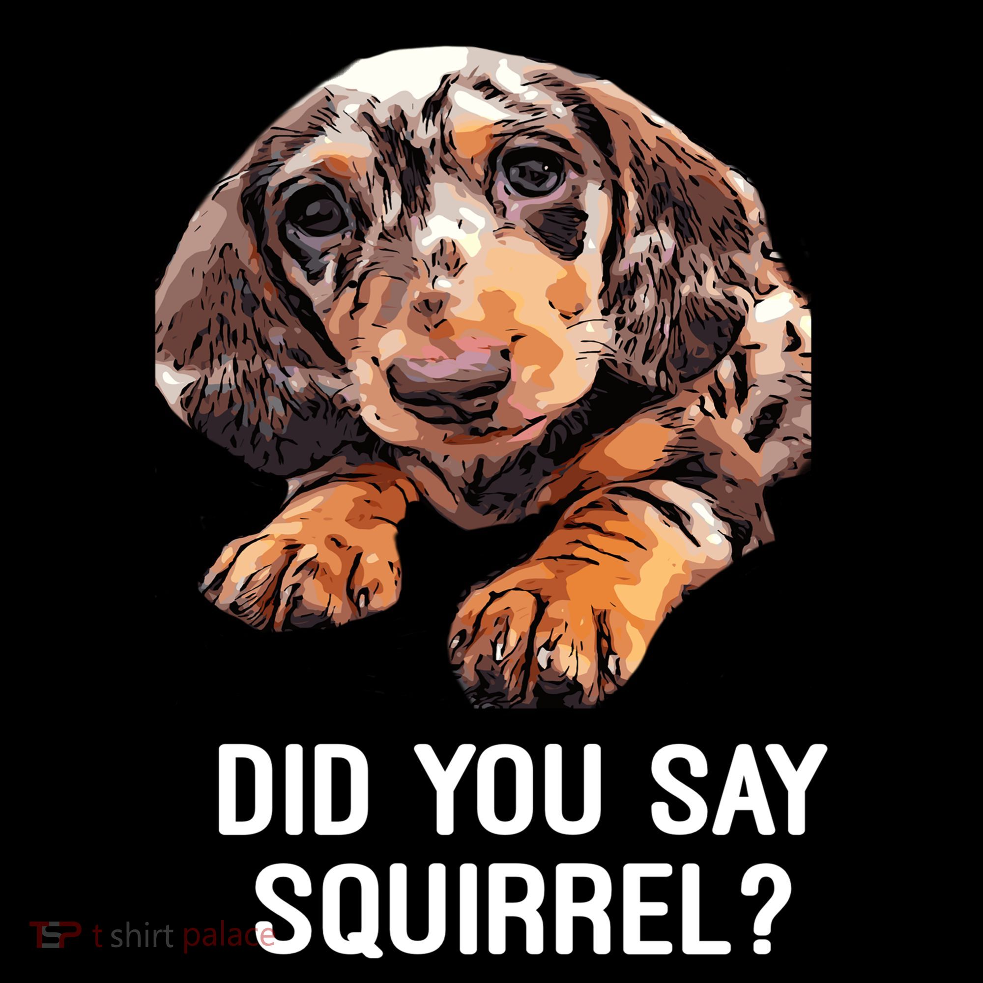 Dapple Dachshund Did You Say Squirrel Hooded Gift Women's Hoodie
