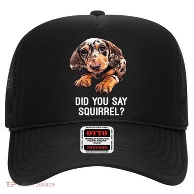 Dapple Dachshund Did You Say Squirrel Hooded Gift Hat
