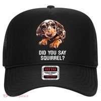 Dapple Dachshund Did You Say Squirrel Hooded Gift Hat thumb 0