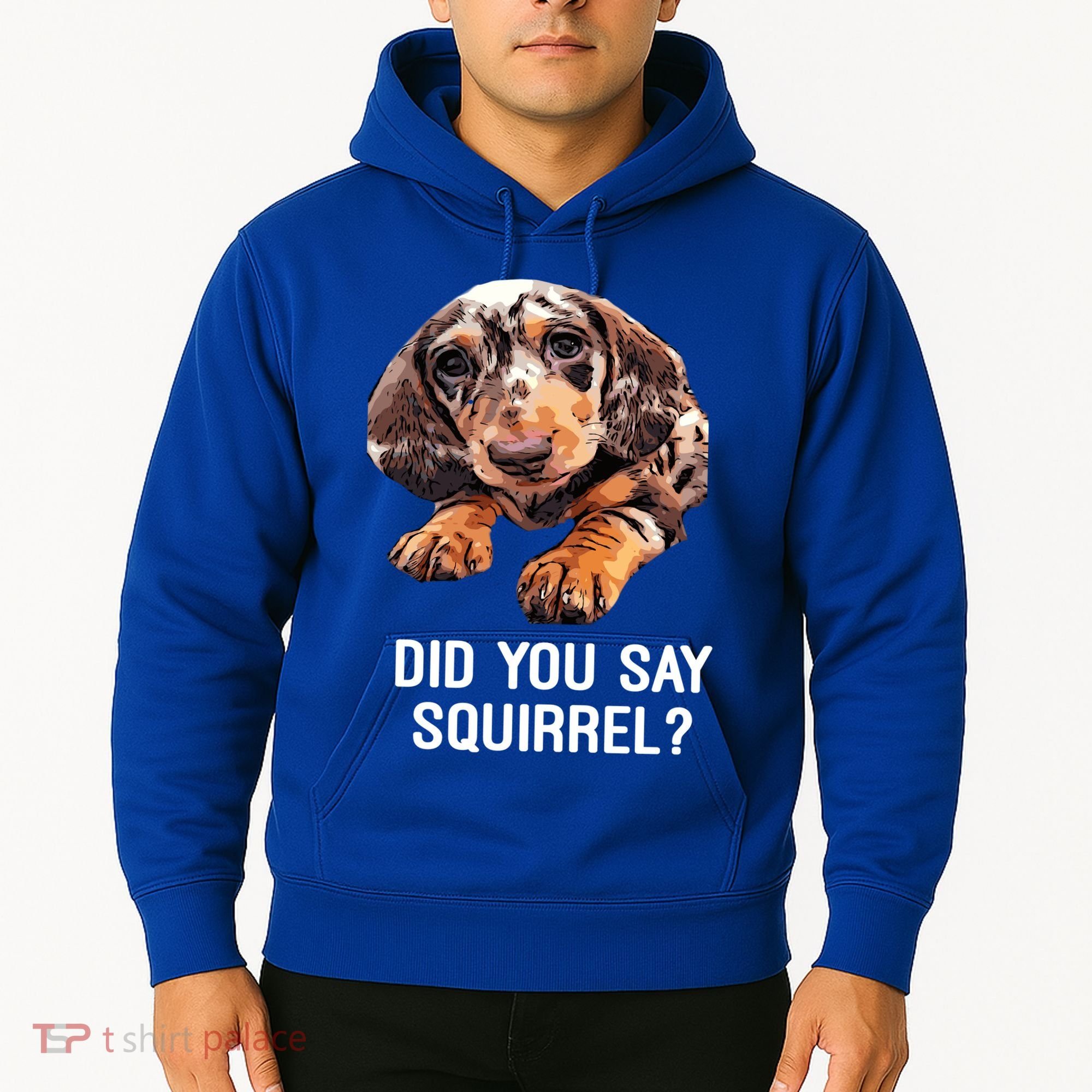 Dapple Dachshund Did You Say Squirrel Hooded Gift Hoodie