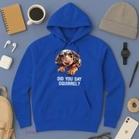 Dapple Dachshund Did You Say Squirrel Hooded Gift Hoodie thumb 3