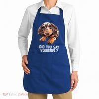 Dapple Dachshund Did You Say Squirrel Hooded Gift Apron thumb 2