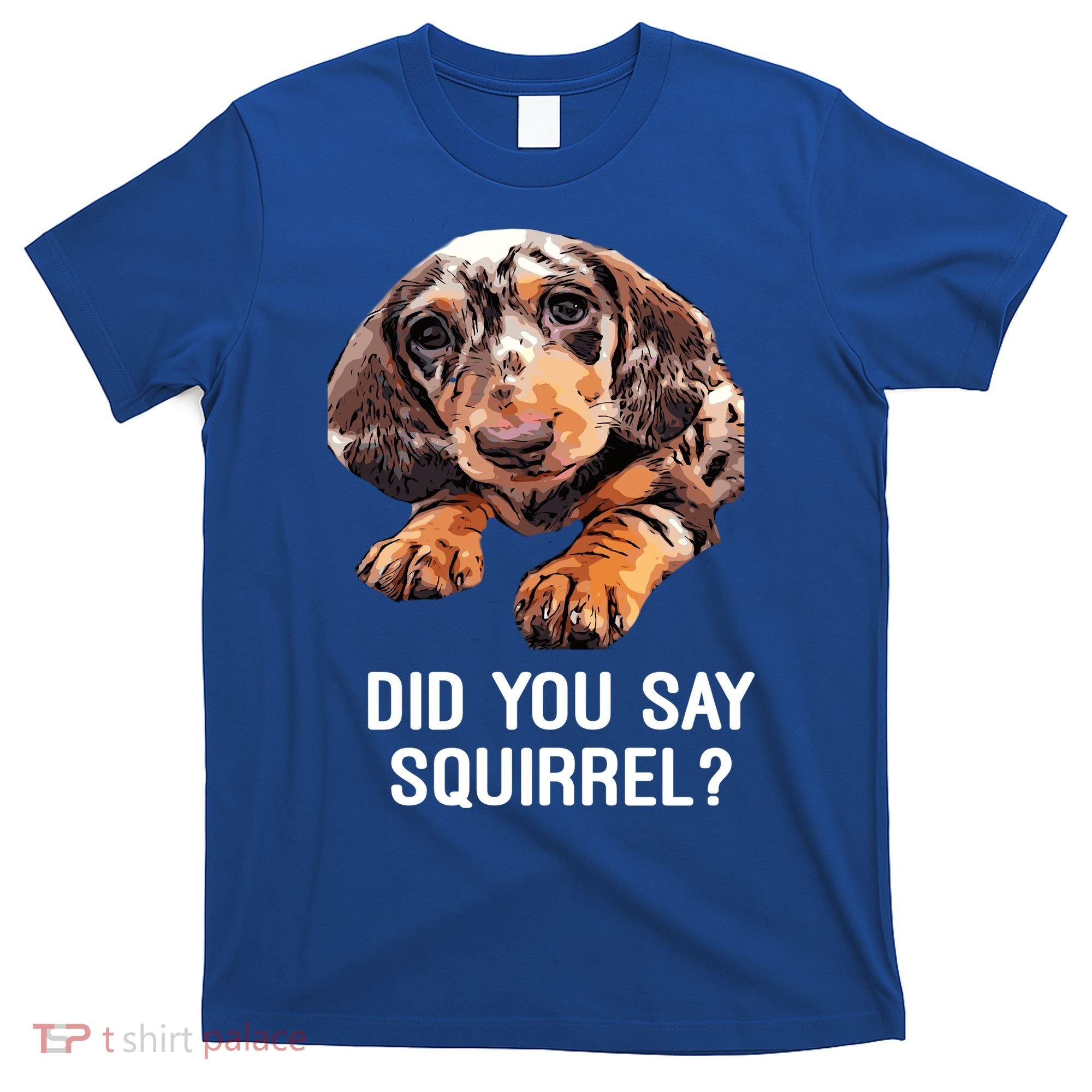 Dapple Dachshund Did You Say Squirrel Hooded Gift T-Shirt