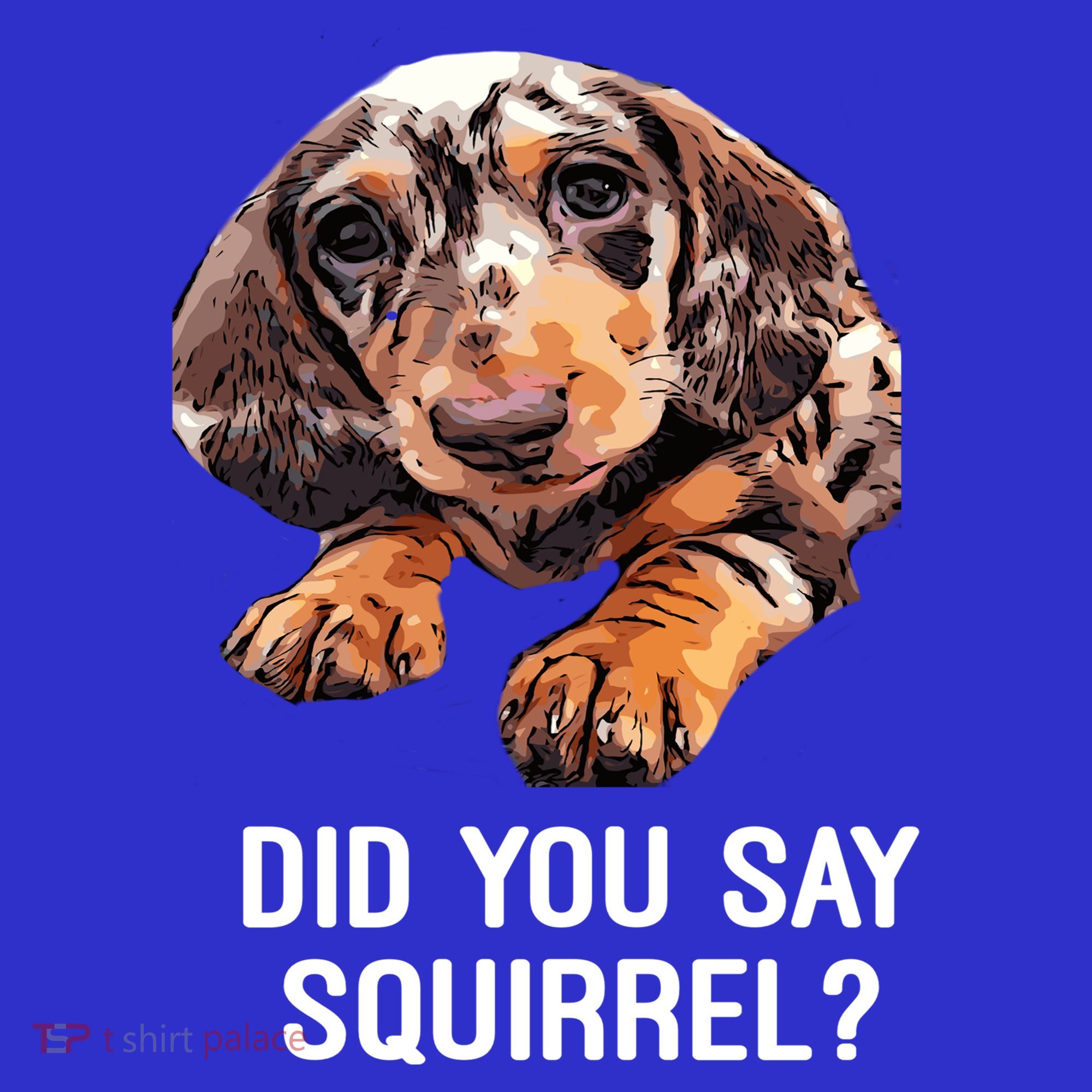 Dapple Dachshund Did You Say Squirrel Hooded Gift Coaster