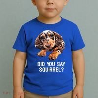 Dapple Dachshund Did You Say Squirrel Hooded Gift Toddler T-Shirt thumb 2