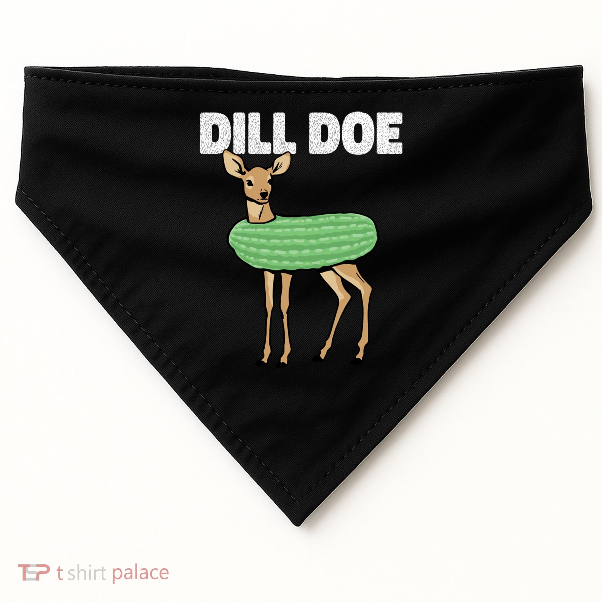 Dill Doe Deer Redneck Pickle Animal Hunter Lover Pickles Great Gift USA-Made Doggie Bandana