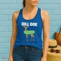 Dill Doe Deer Redneck Pickle Animal Hunter Lover Pickles Great Gift Women's Tank Top thumb 2