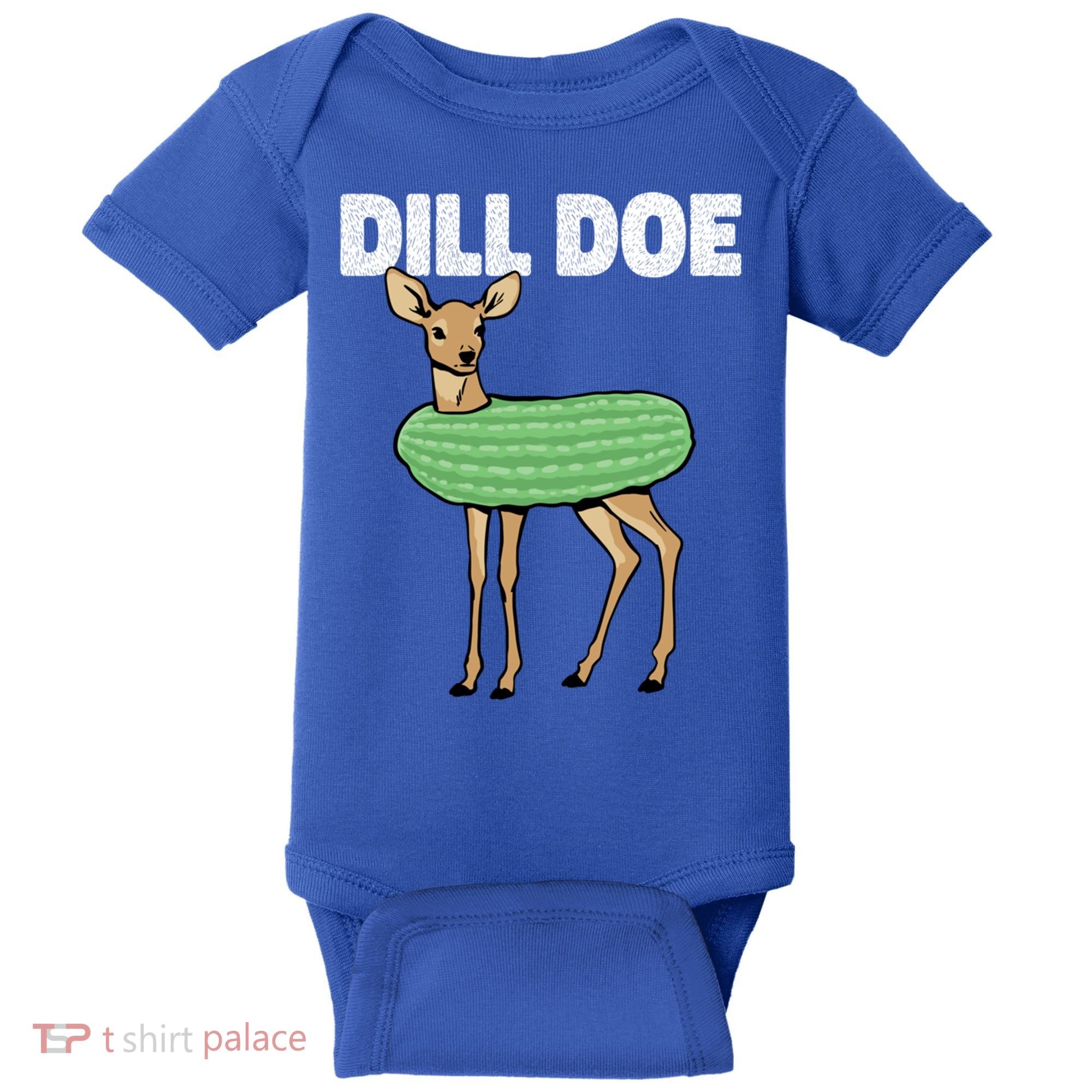 Dill Doe Deer Redneck Pickle Animal Hunter Lover Pickles Great Gift Baby Bodysuit