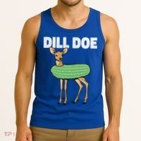 Dill Doe Deer Redneck Pickle Animal Hunter Lover Pickles Great Gift Tank Top thumb 3