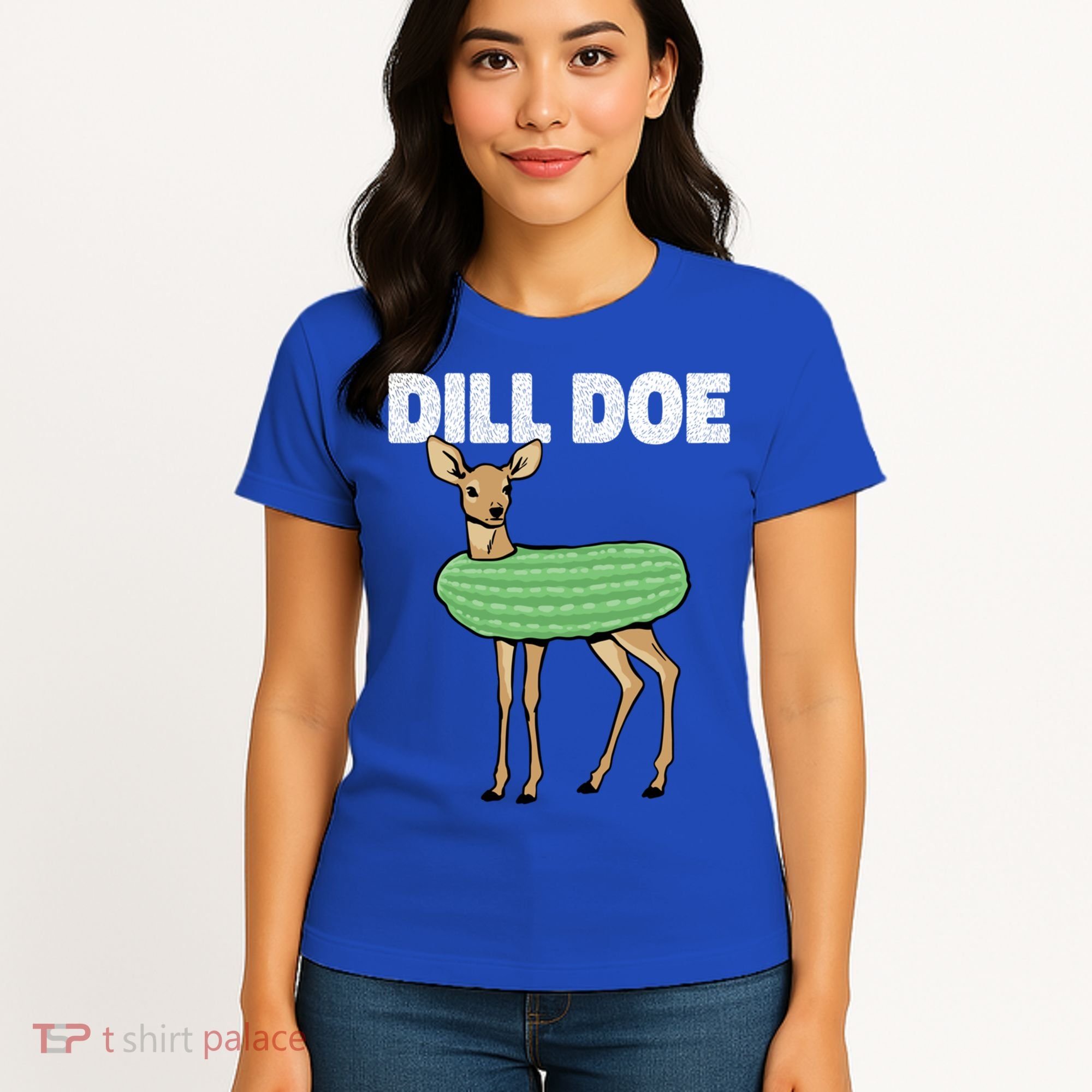 Dill Doe Deer Redneck Pickle Animal Hunter Lover Pickles Great Gift Women's T-Shirt