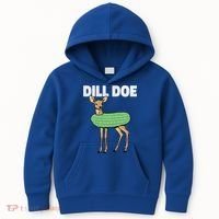 Dill Doe Deer Redneck Pickle Animal Hunter Lover Pickles Great Gift Kids Hoodie thumb 0