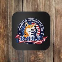 Doge D.O.G.E. Department Of Government Efficiency Coaster thumb 0
