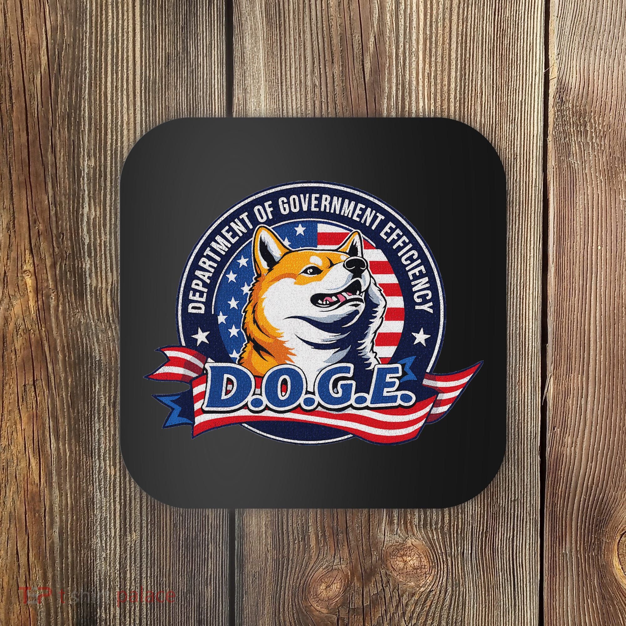 Doge D.O.G.E. Department Of Government Efficiency Coaster