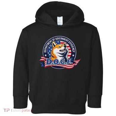 Doge D.O.G.E. Department Of Government Efficiency Toddler Hoodie