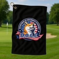 Doge D.O.G.E. Department Of Government Efficiency Golf Towel thumb 1