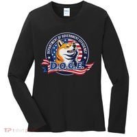 Doge D.O.G.E. Department Of Government Efficiency Women's Long Sleeve Shirt thumb 0