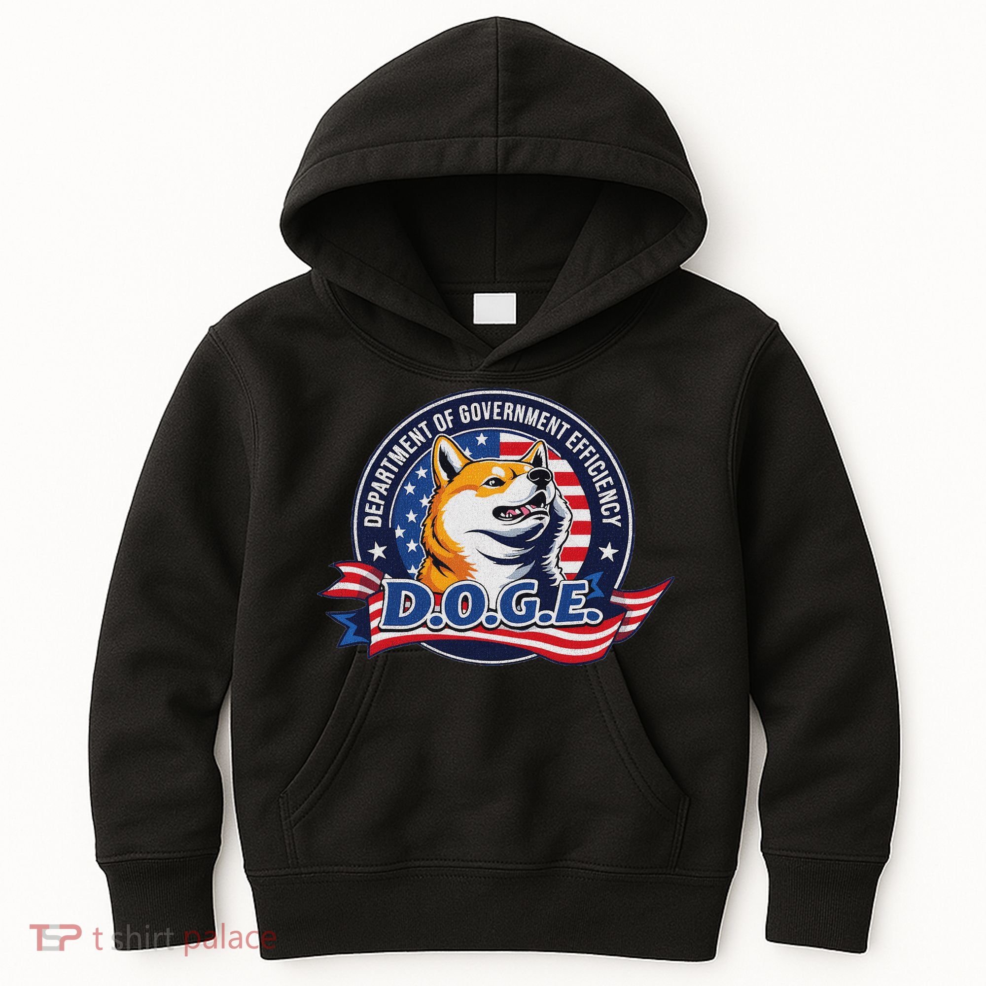 Doge D.O.G.E. Department Of Government Efficiency Kids Hoodie