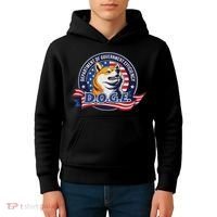 Doge D.O.G.E. Department Of Government Efficiency Kids Hoodie thumb 4