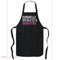 Dumbbells Deadlifts Daughters Funny Gym Workout Father's Day Apron thumb 0