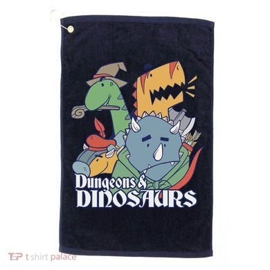 Dungeons & Dinosaurs Golf Towel