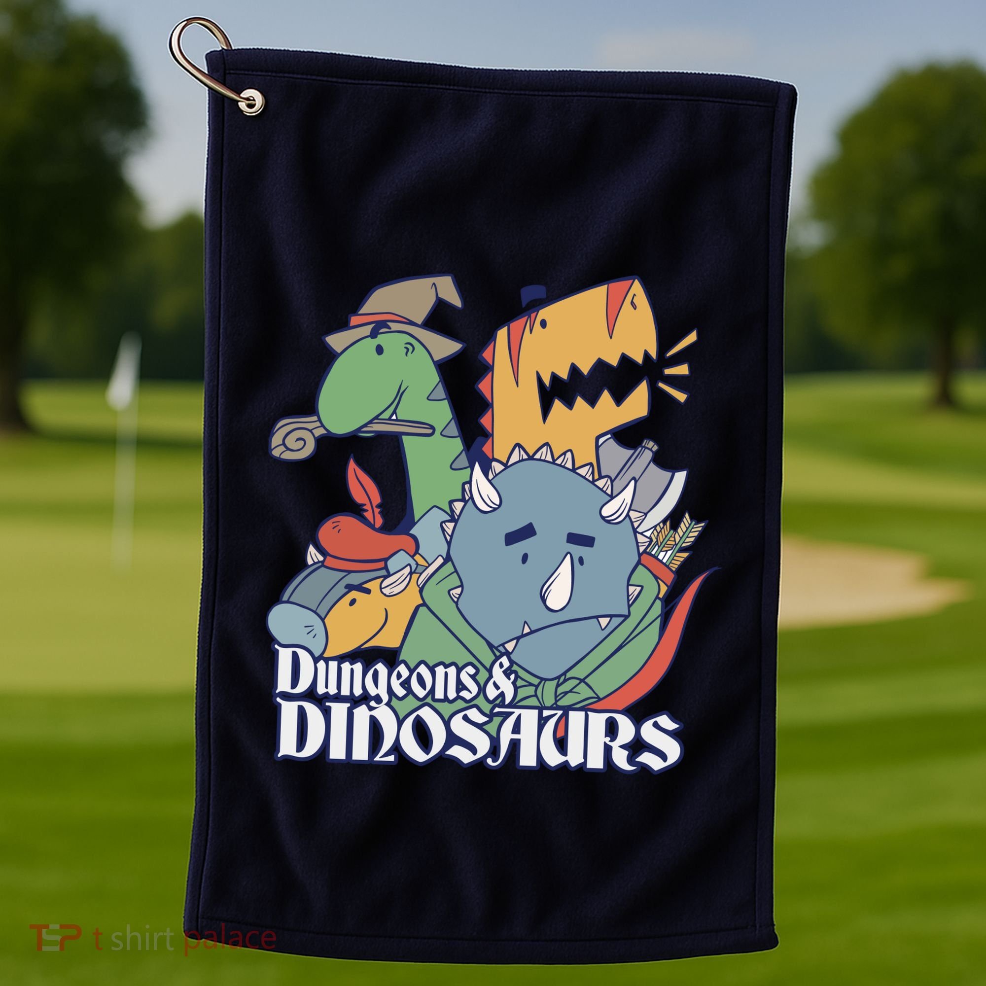 Dungeons & Dinosaurs Golf Towel
