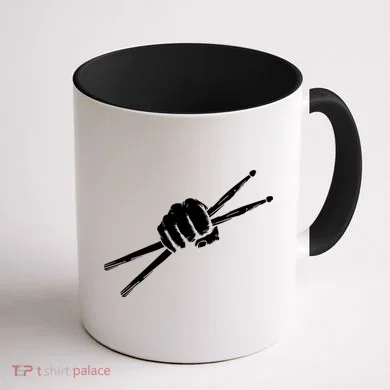 Drumsticks Drummer Drumset Drums Gift Coffee Mug back
