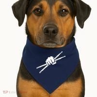 Drumsticks Drummer Drumset Drums Gift USA-Made Doggie Bandana thumb 1