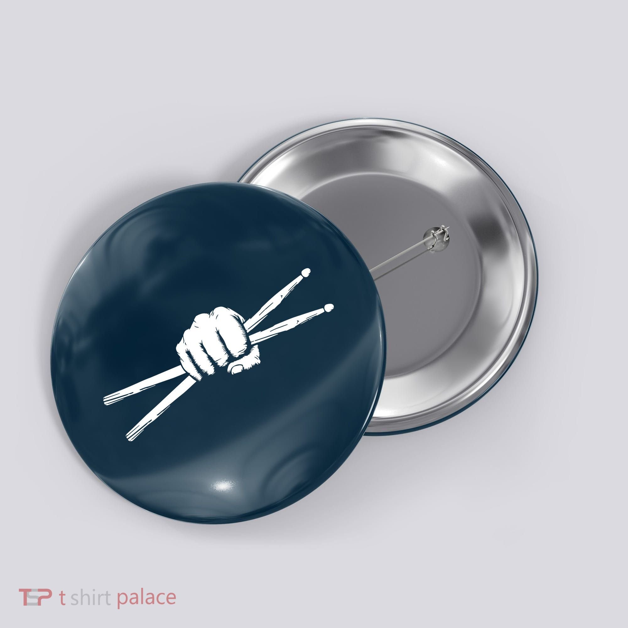 Drumsticks Drummer Drumset Drums Gift Button
