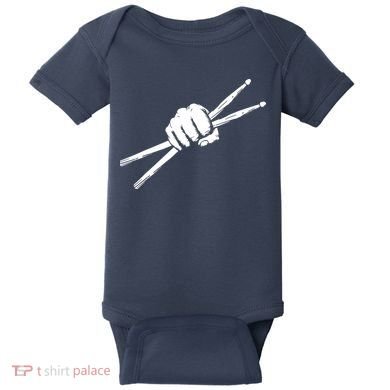 Drumsticks Drummer Drumset Drums Gift Baby Bodysuit
