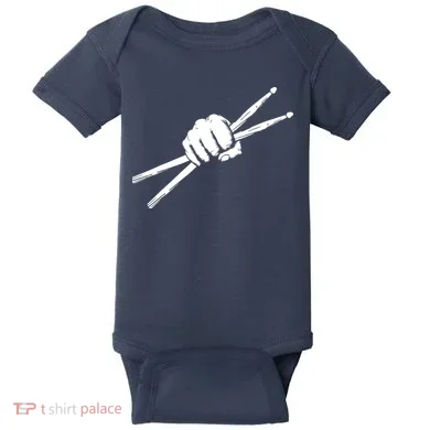 Drumsticks Drummer Drumset Drums Gift Baby Bodysuit