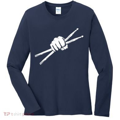 Drumsticks Drummer Drumset Drums Gift Women's Long Sleeve Shirt