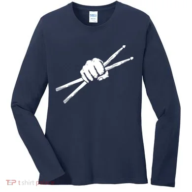 Drumsticks Drummer Drumset Drums Gift Women's Long Sleeve Shirt