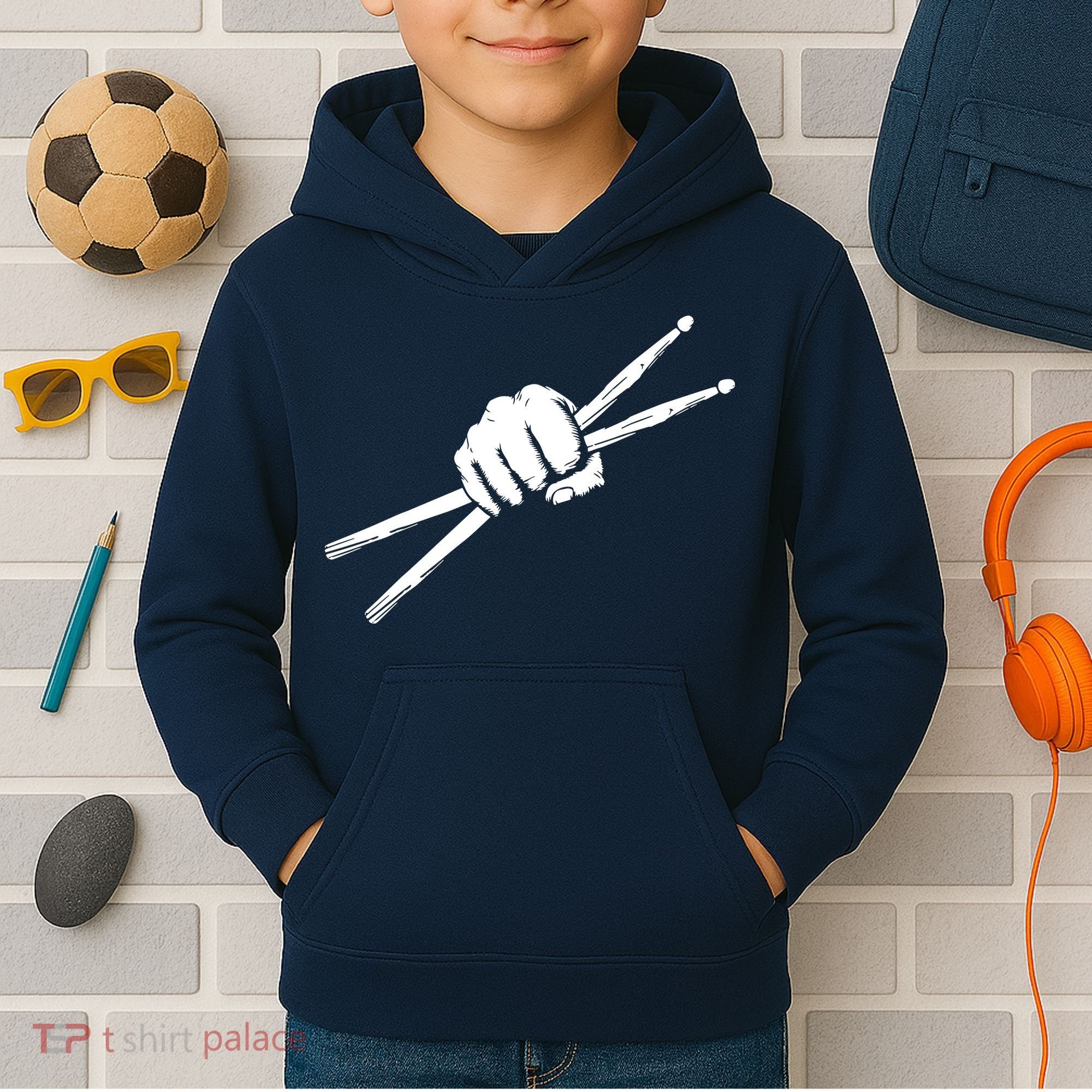 Drumsticks Drummer Drumset Drums Gift Kids Hoodie