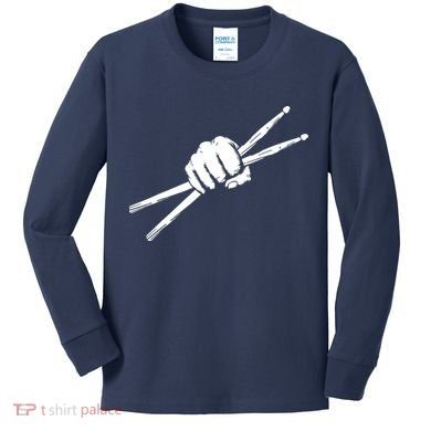 Drumsticks Drummer Drumset Drums Gift Kids Long Sleeve Shirt