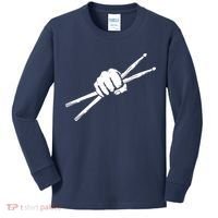 Drumsticks Drummer Drumset Drums Gift Kids Long Sleeve Shirt thumb 0