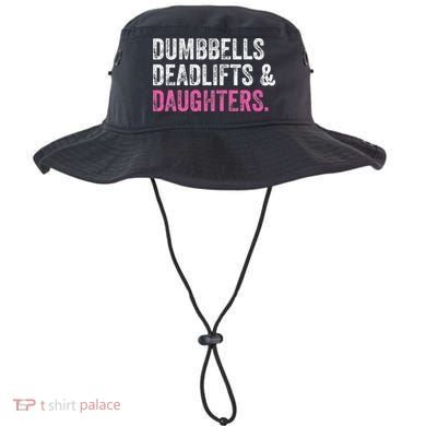Dumbbells Deadlifts Daughters Funny Gym Workout Father's Day Bucket Hat