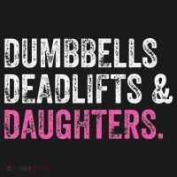 Dumbbells Deadlifts Daughters Funny Gym Workout Father's Day Women's Hoodie thumb 2