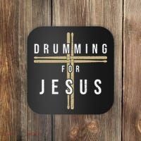 Drummer Drumming Drums Percussion I Jesus Christian Church Coaster thumb 0