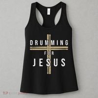 Drummer Drumming Drums Percussion I Jesus Christian Church Women's Tank Top thumb 3