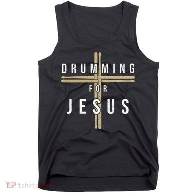 Drummer Drumming Drums Percussion I Jesus Christian Church Tank Top