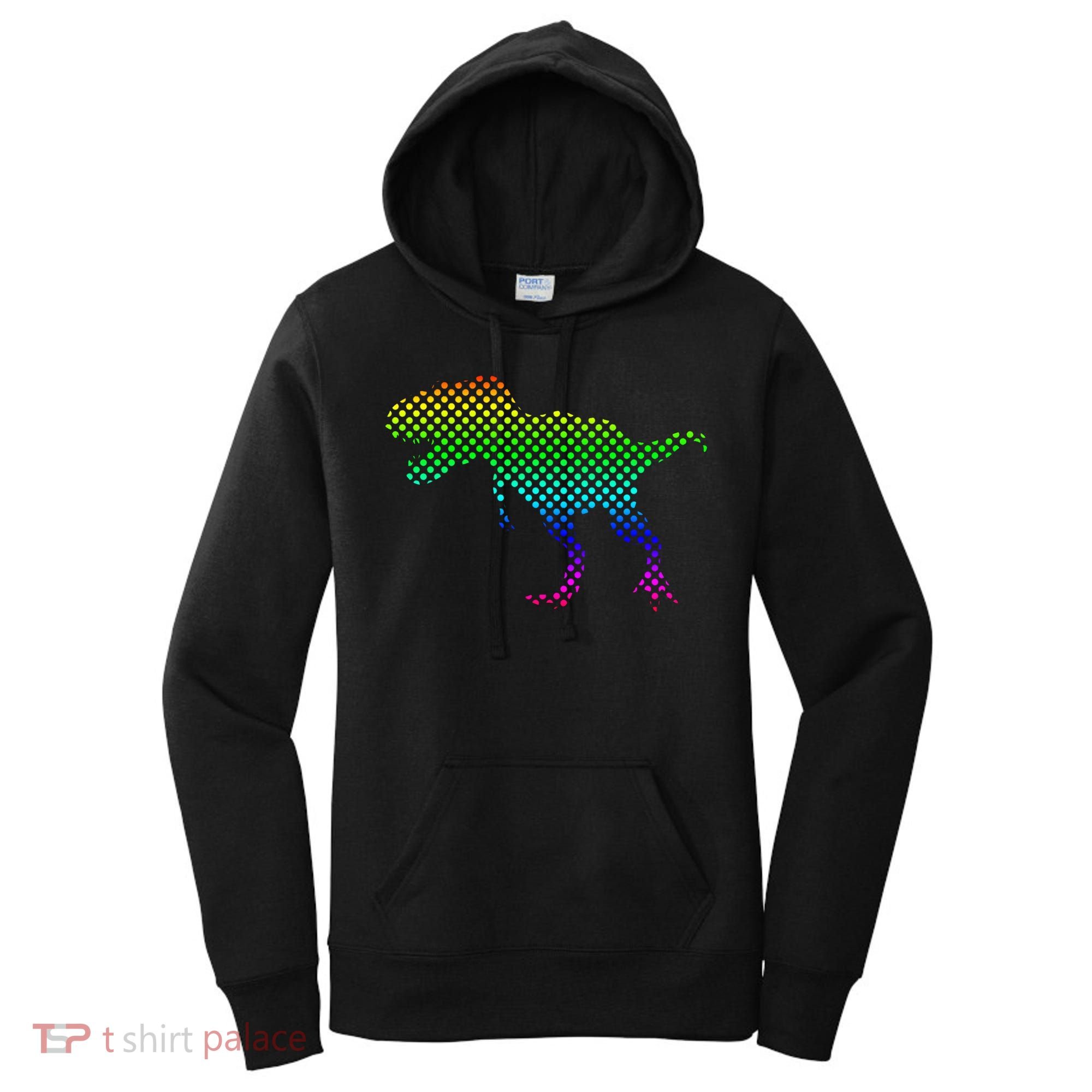 Dot Day Dinosaur TRex Women's Hoodie