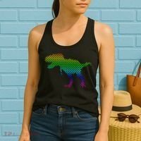 Dot Day Dinosaur TRex Women's Tank Top thumb 2
