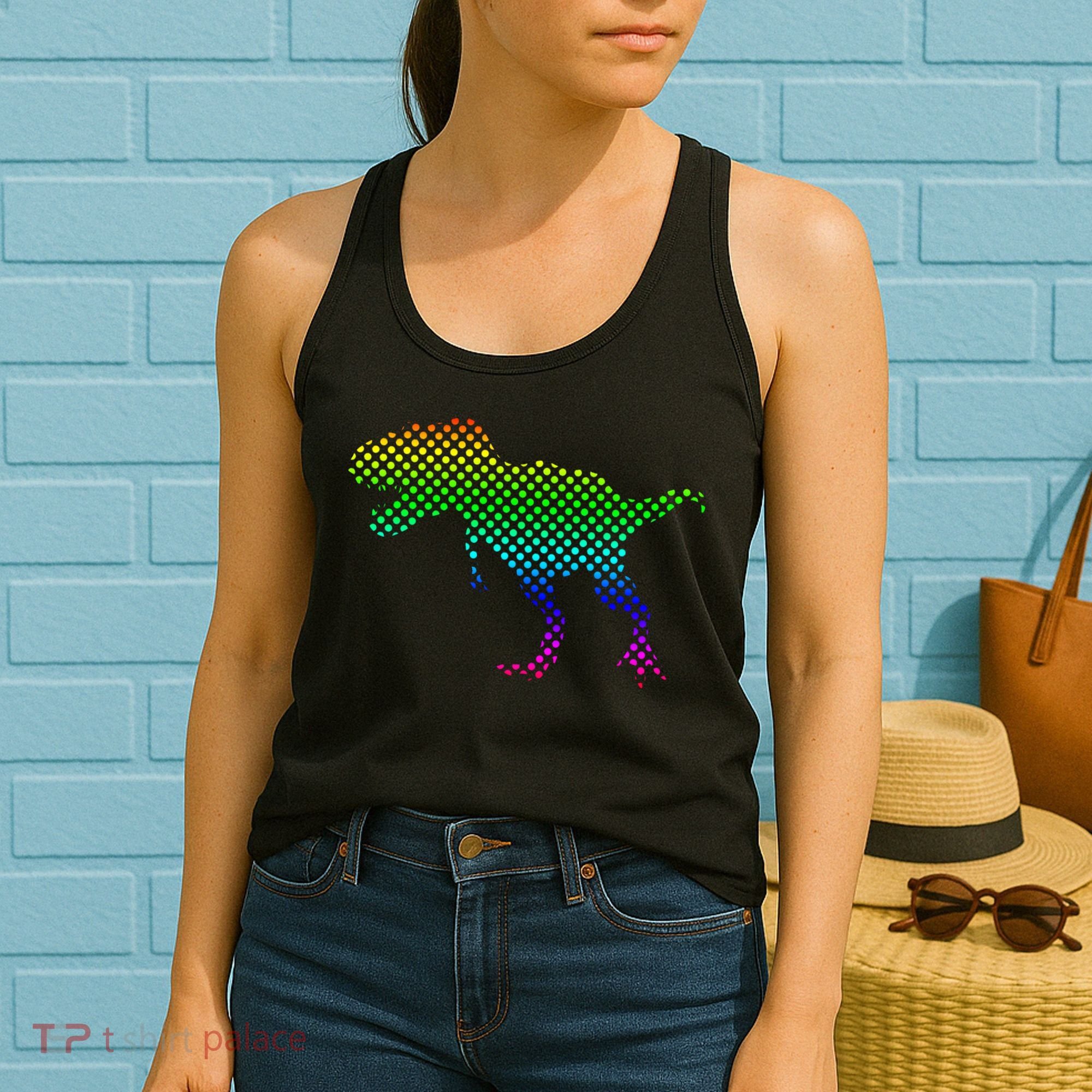 Dot Day Dinosaur TRex Women's Tank Top