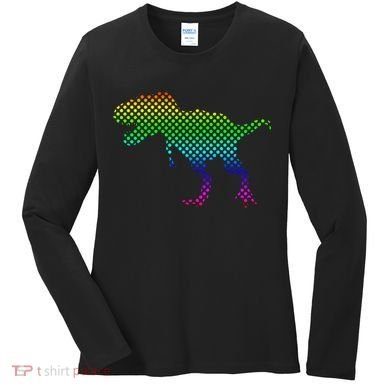 Dot Day Dinosaur TRex Women's Long Sleeve Shirt