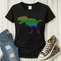 Dot Day Dinosaur TRex Women's T-Shirt thumb 3